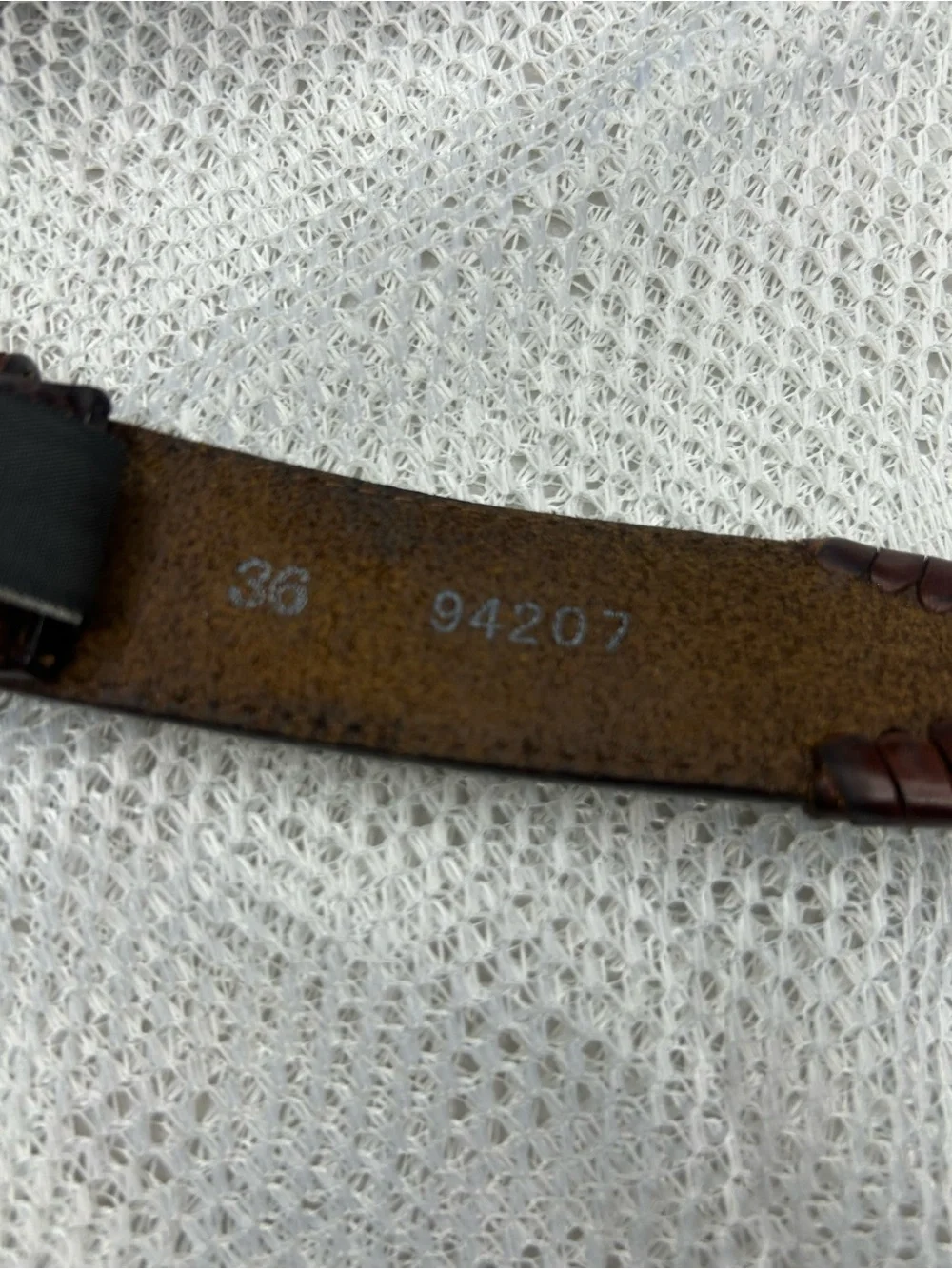 Brighton men's brown leather belt with silver fish accents